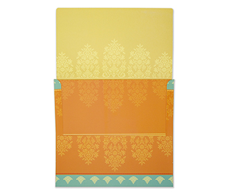 Multifaith Indian wedding invitation in vibrant colours