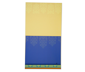 Multifaith Indian wedding invitation in vibrant colours