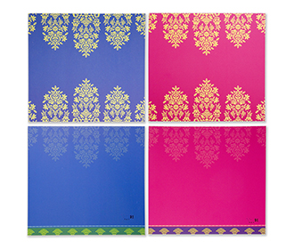 Multifaith Indian wedding invitation in vibrant colours