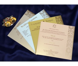 Multifaith pastel colored wedding invite