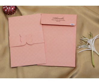 Multifaith Pink laser cut wedding invite