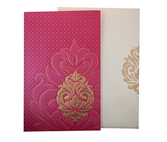 Multifaith Wedding Invitation in Ivory and Pink with Motifs