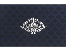 Navy Blue and Silver Card with Laser-cut Design