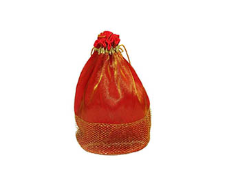 Orange Tissue Potli