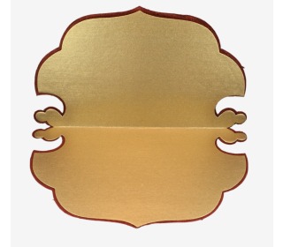Pankha Design Muslim Wedding Card with Laser cut Name Initials