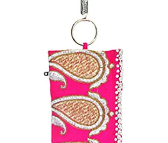 Pink Embroidered Mobi..