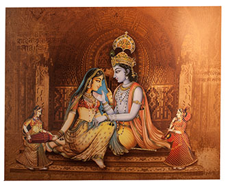 Radha Krishna and Ganesha themed Royal Invitation