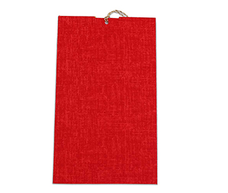 Red color single insert pull out wedding invitation