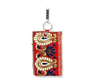 Red Designer Mobile Pouch