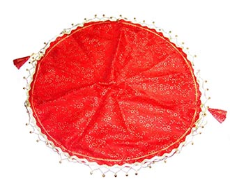 Red Tissue Thali Cover