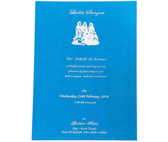 Royal Indian Wedding Card in Ivory with multi color inserts