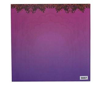 Royal Indian wedding card in Pink and Purple