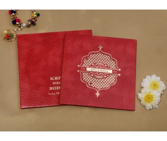 Royal red colour multi faith Indian Wedding Invitation - 
