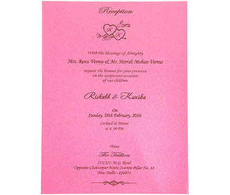 Royal Wedding Invitation in Laser cut out Ganesha on Red Velvet