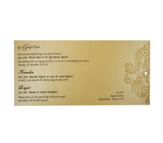 Sikh Wedding Card Design in Brown with Pull out Inserts