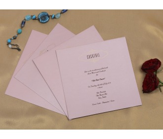 Simple and sober pink wedding invite