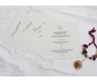 Simple stylish brown wedding invite