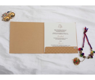 Simple stylish brown wedding invite