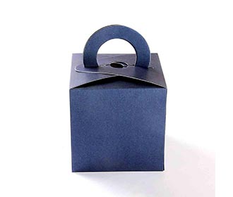 Square Wedding Party Favor Box in Royal Blue with a Holder