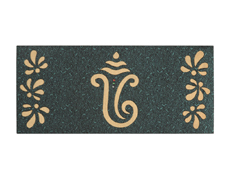 Lord Ganesha Symbol Wedding Card in Aquamarine & Golden Colour
