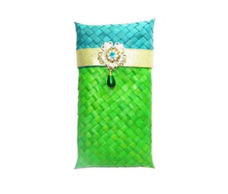 Weaved Blue & Green Gift Pouch