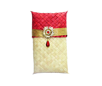 Weaved Red & white Gift pouch