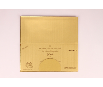 Indian Wedding Invitation Card in Purple Satin and Golden