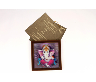 3D Ganesha Wedding Card with a Mantelpiece