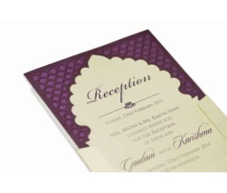 Royal invitation card with a beautiful purple touch