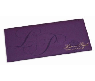 Elegant Purple invite with golden design