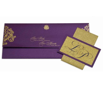 Elegant Purple invite with golden design