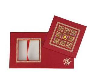 Wedding Card Box in Exclusive Red & Golden Color