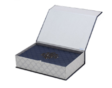 Wedding Card Box in Exquisite Blue and Silver Colour