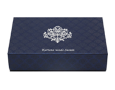 Wedding Card Box in Exquisite Blue and Silver Colour
