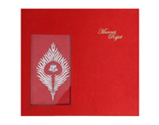 Wedding Card Box with Mor-Pankh Design & Sweet