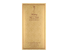 Wedding Card in Elegant Gift-style with Red & Golden Satin