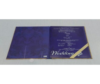 Beautiful blue wedding invitation card