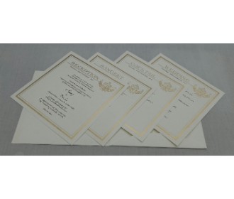 Beautiful cream and golden invite with paisley design