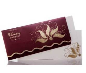 Wedding Invitation with Wine Color Background