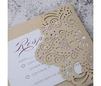 Wedding Invittaion cards with ethnic laser cut patterns