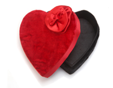 Wedding Shagun Box in Heart shape with Red and Black