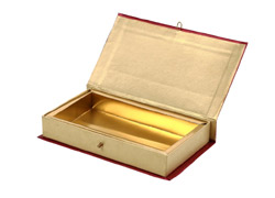 Wedding Sweet Box in Crimson and Golden Colour