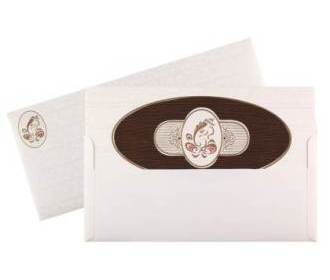 White and Silver Card with Copper Design