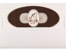 White and Silver Card with Copper Design