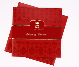 Bengali Dusty bule Wedding Cards Images