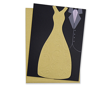 Christian Glittery gold Wedding Cards Images