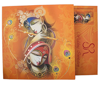 Elegant Radha Krishna Wedding Cards Images