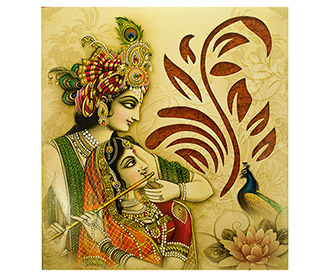 Floral Radha Krishna Wedding Cards Images