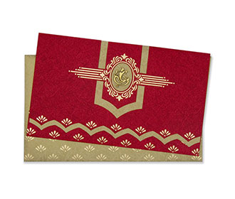 Ganesha Brown Wedding Cards Images