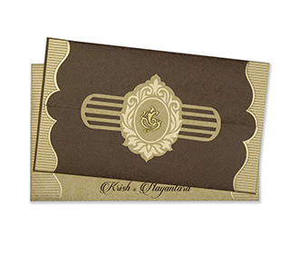 Ganesha Ivory Wedding Cards Images